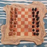 Echiquier rustique en bois, en bois