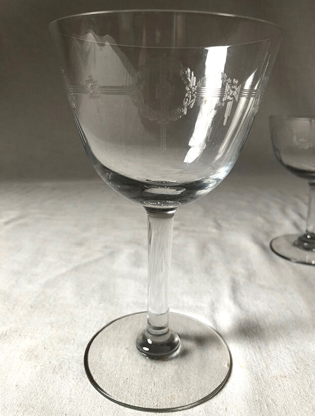 Service of cut crystal glasses. 42 pieces