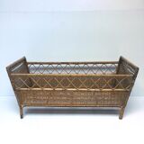 Vintage rattan and wicker bed
