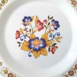 6 assiettes à dessert fleuries 1970