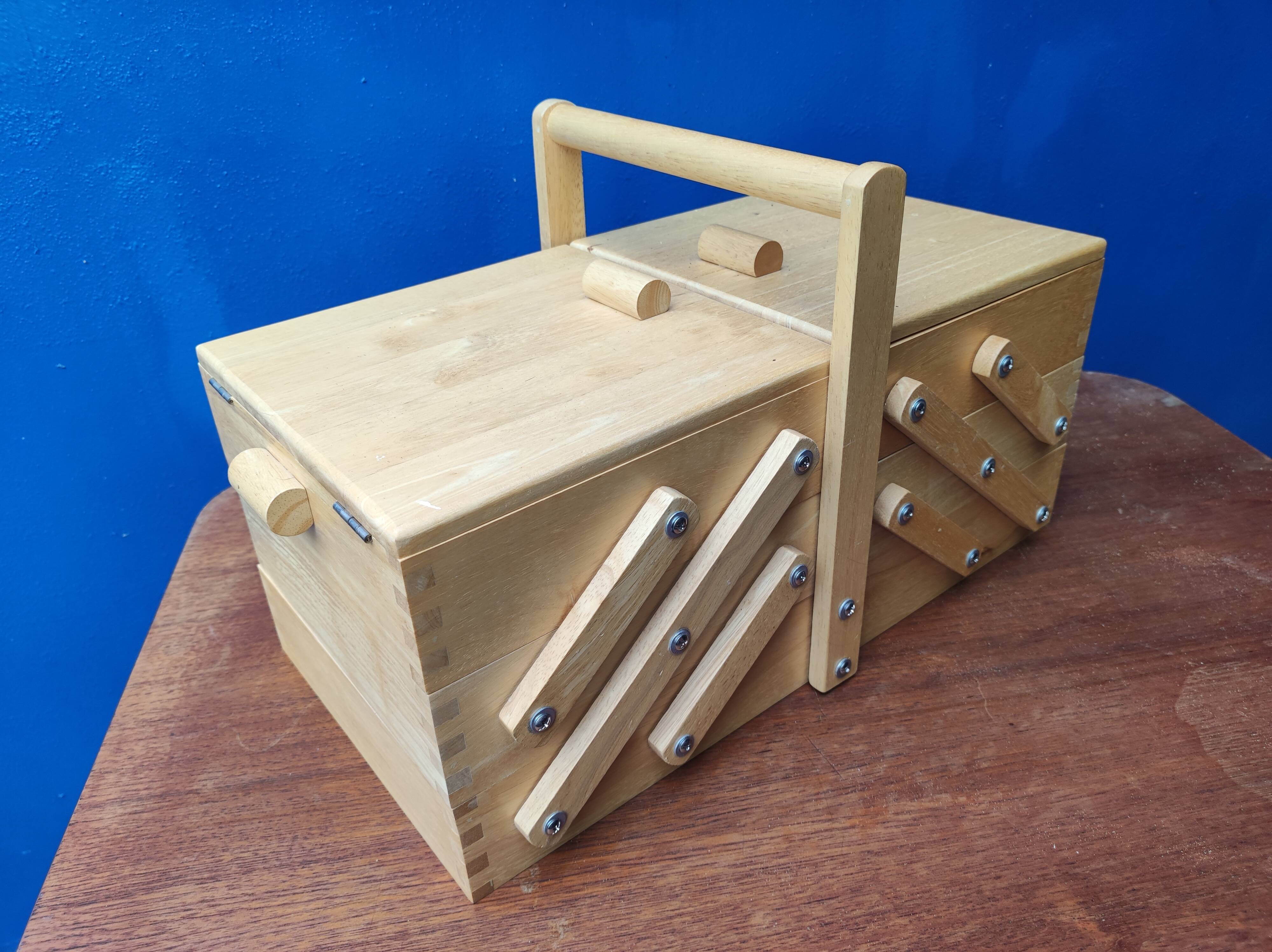 Sewing box worker wood seamstress