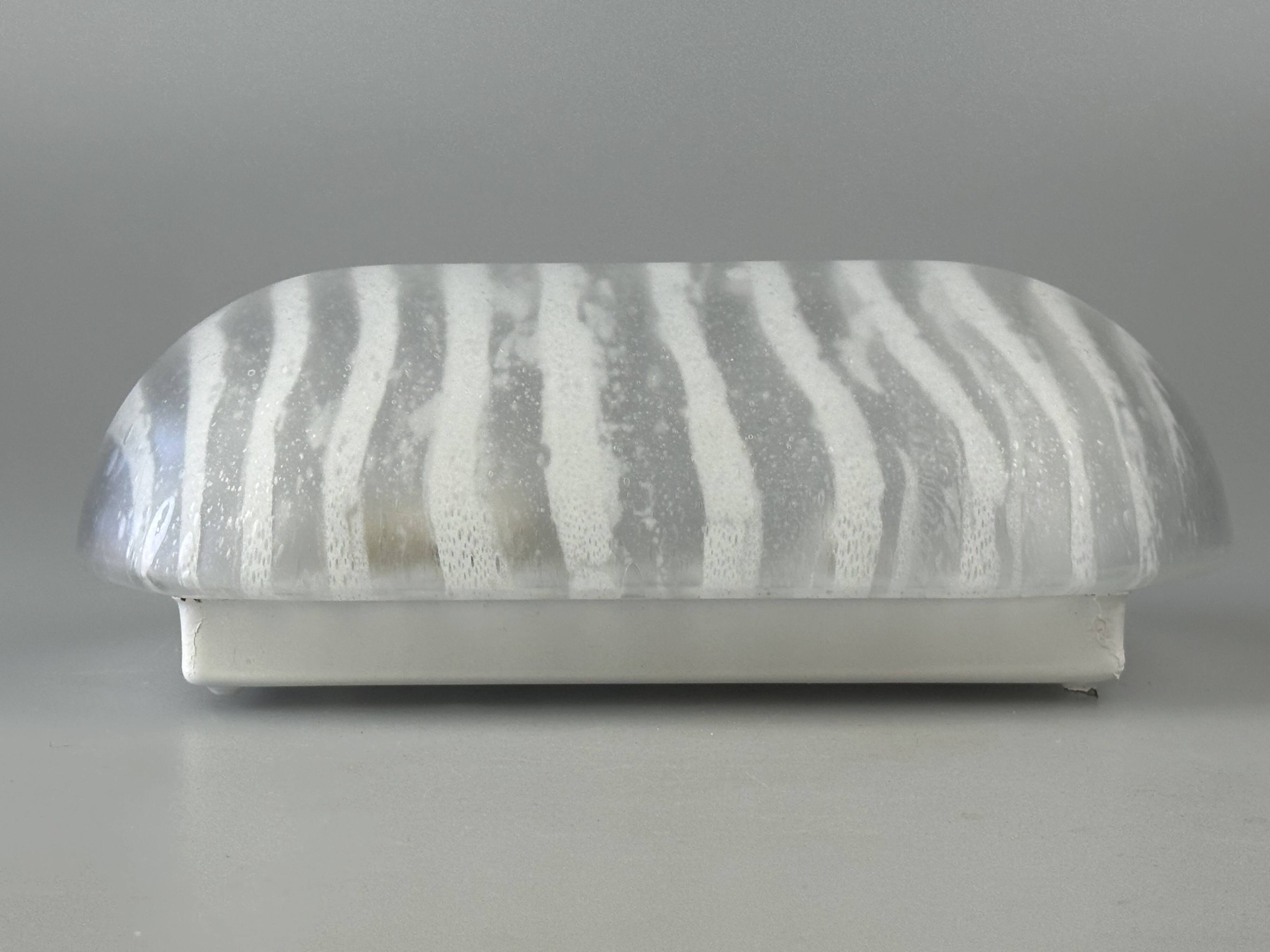 1960s/70s Wall Lamp Peill & Putzler Germany Glass & Metal Space Age Design