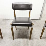 Lot of 4 Scandinavian chairs feet fused wood 60's