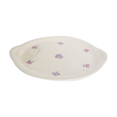 Plat rond à gâteau de la faïencerie Moulin des Loups de Saint-Amand, motif Michel