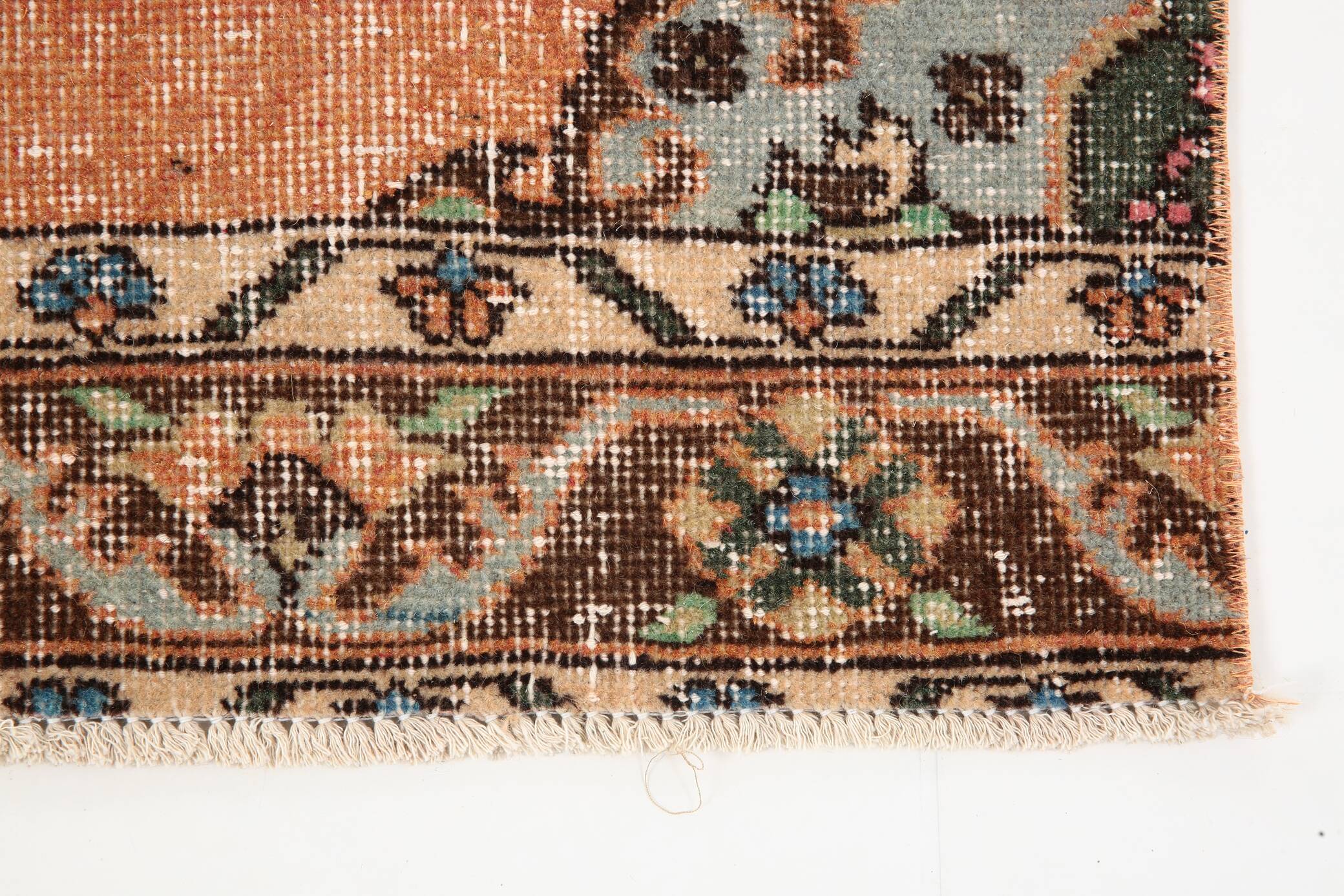 3x12 Oriental Orange Persian Runner Rug, 89x384Cm
