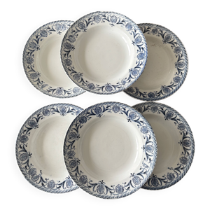 Lot de 6 assiettes creuses - loups