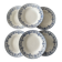 Set of 6 deep plates, ironstone, Moulin des Loups model Cardèr.