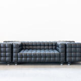 Kubus Sofas, Two Places by Josef Hoffmann for Wittmann, 1980s, Set of 4