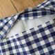 Set of 2 vintage cushions, blue gingham