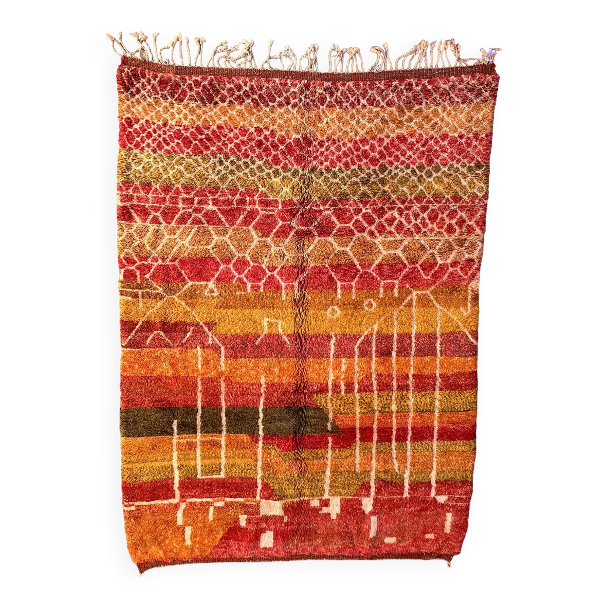 Tapis Marocain  Beni M'Rirt coloré - 217 x 302 cm