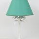 Lampe de table en faux bambou arbre de palmier blanc Tommaso Barbi, Italie, années 1970