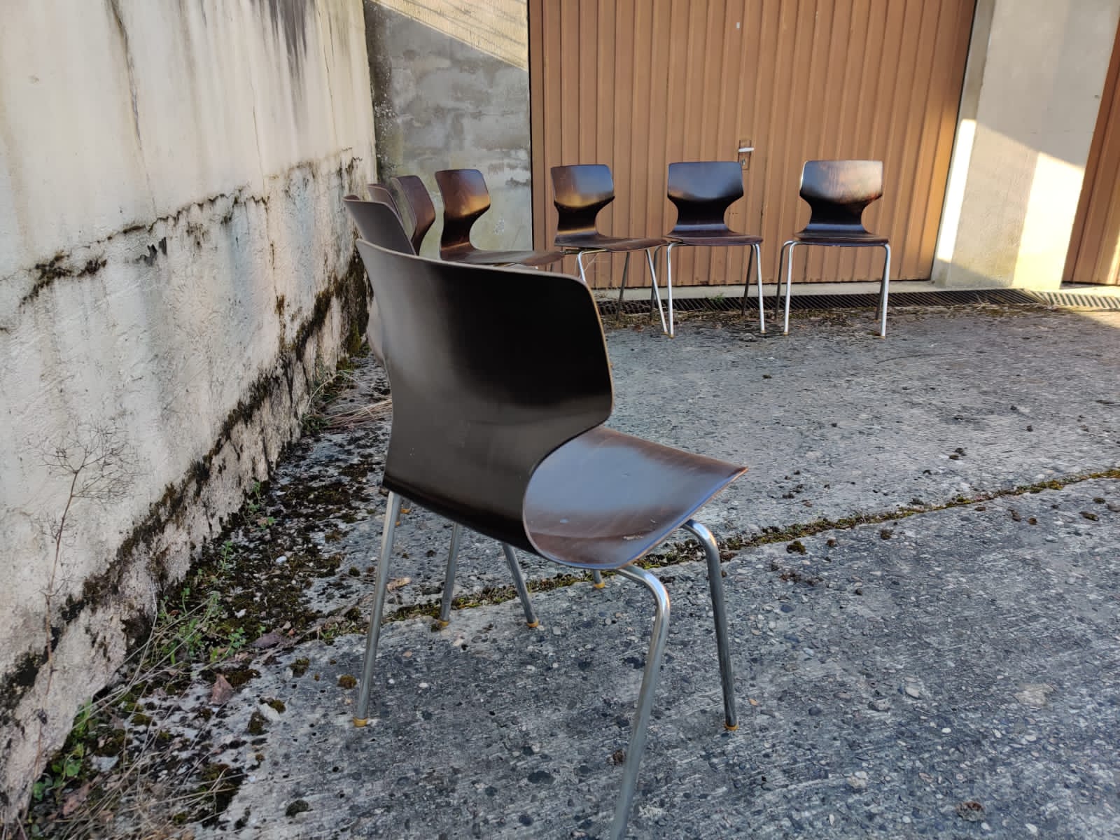 8 vintage chairs by Flötotto Pagwood