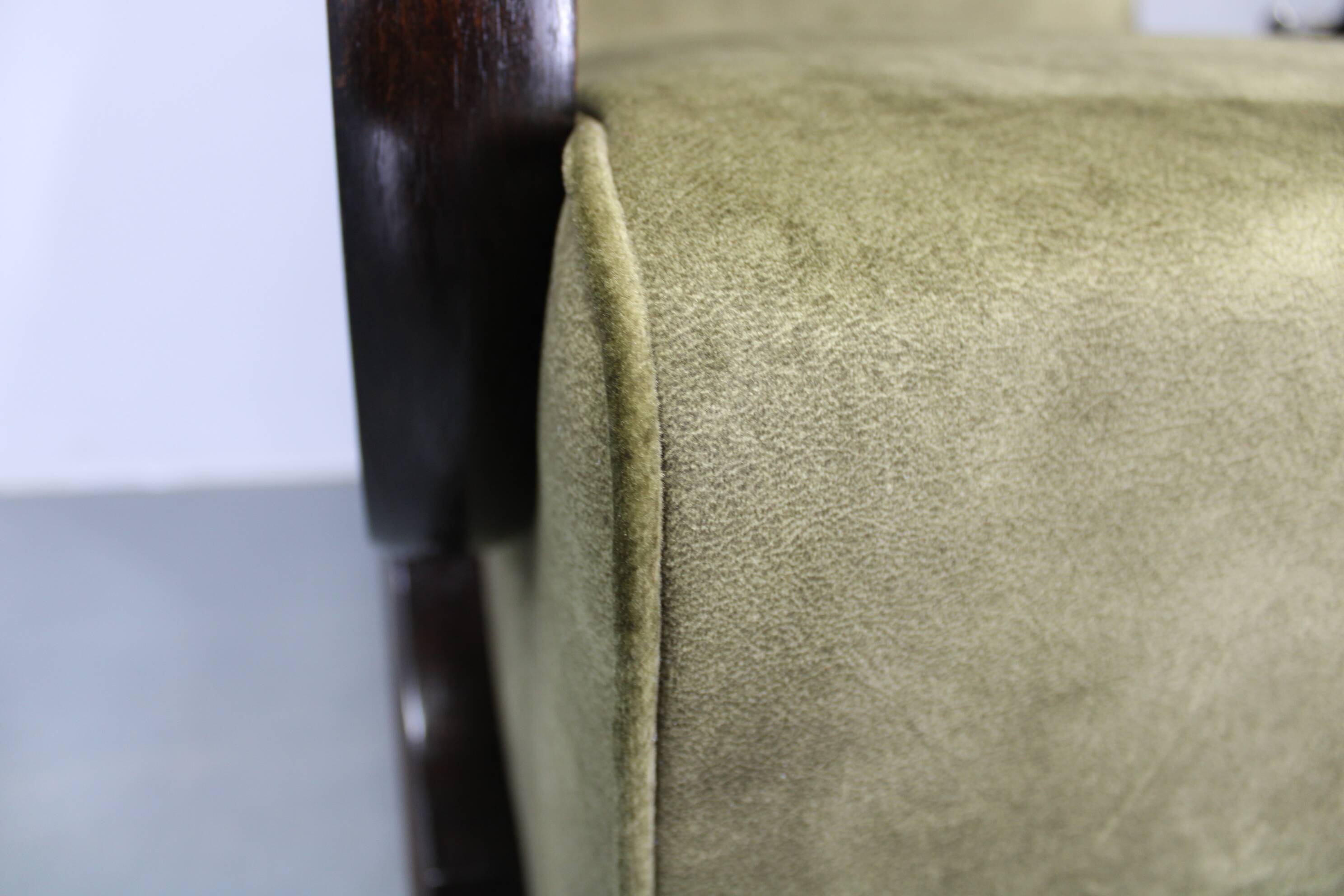 1930s rare restored adjustable Art Deco armchairs, Czechoslovakia