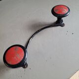 60's wall coat rack with 2 hooks