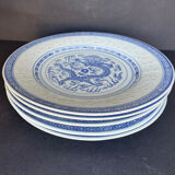 5 assiettes plates asiatique