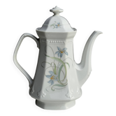 Mitterteich Bavaria teapot with blue lily pattern
