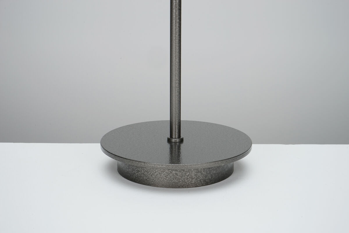 Pair of postmodern lamps in glass and metal circa 1980