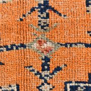 Red & Orange Geometric Pattern Vintage Runner Rug, 102x332Cm