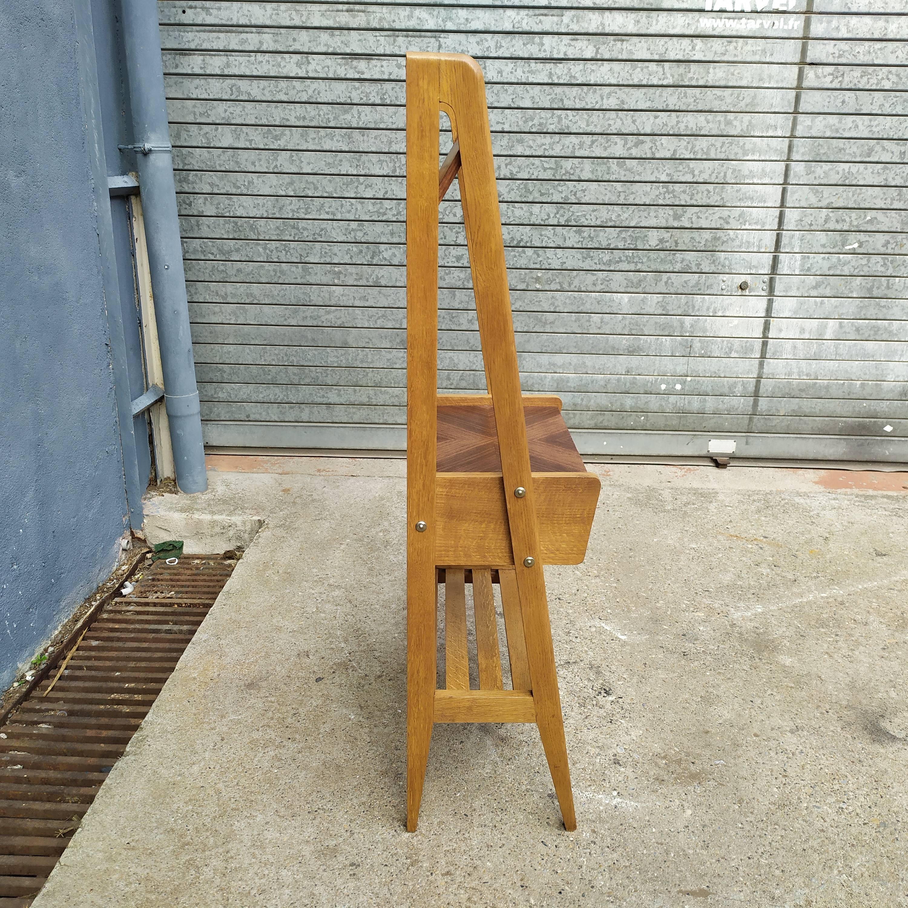 Oak compass foot shelf 1950