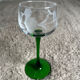 Set of 5 wine glasses with chiseled decoration