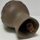 Sculptural ceramic head with blue enamelling Tekt design 60s