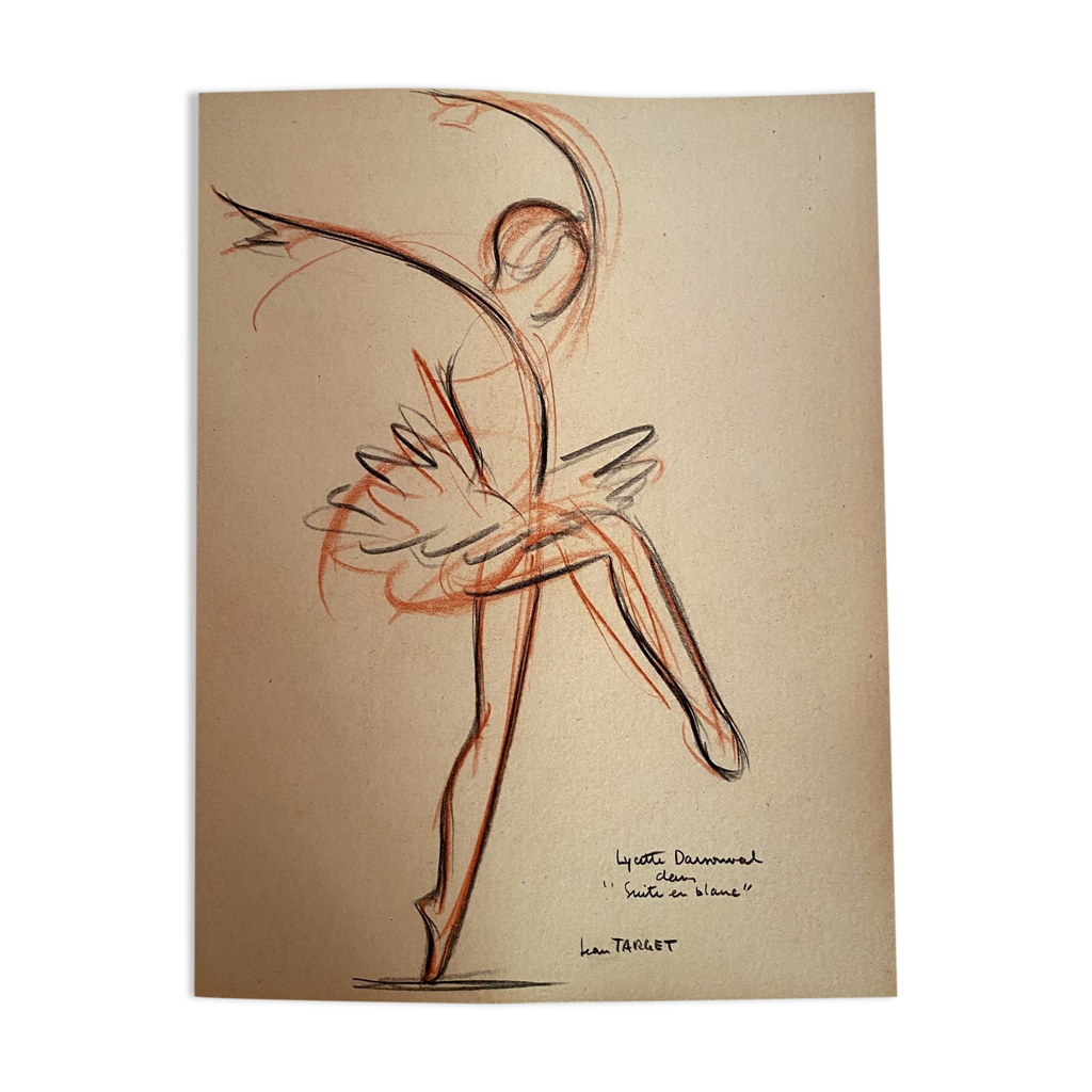 La danseuse Lycette Darsonval, pastel sur papier de Jean Target Selency