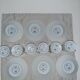 6 Christofle bandeea blue porcelain coffee cups