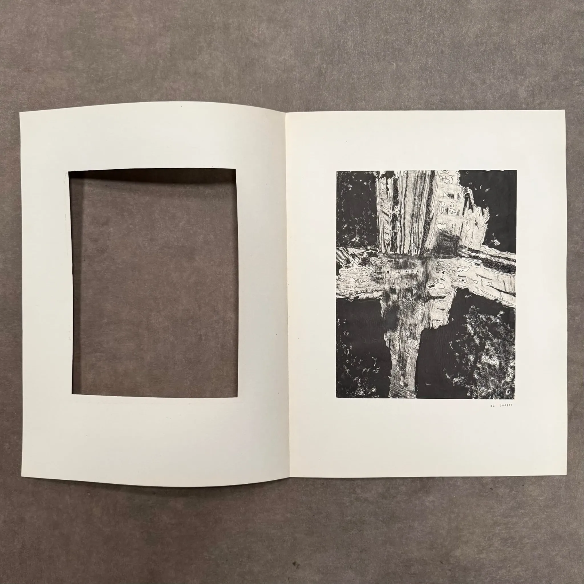 Dessin composition moderne 1970 par François de Chabot