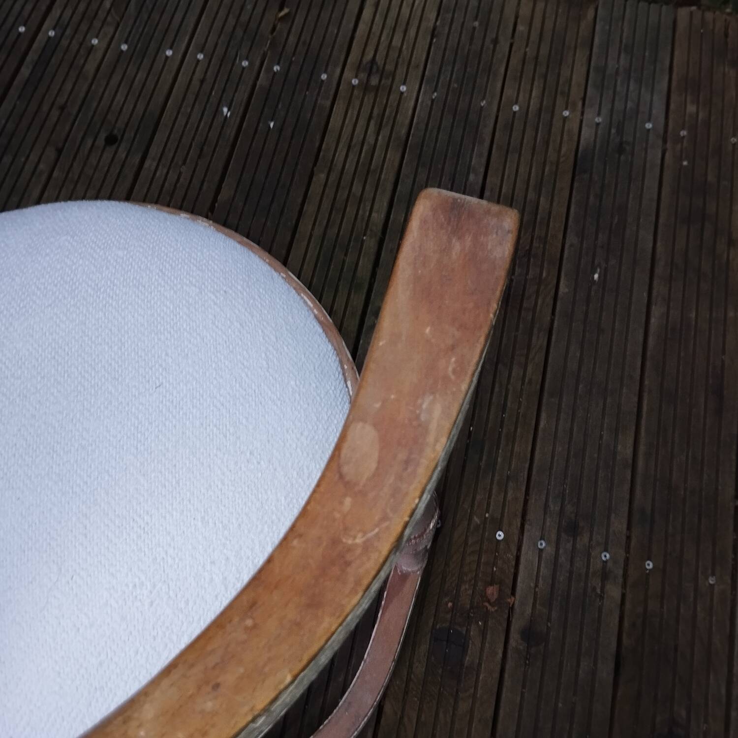 Pair of antique barrel armchairs