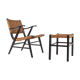 Fauteuil et son ottoman en corde tressée