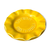 Coupe vide poche céramique St Clément jaune Loterie Nationale vintage années 60
