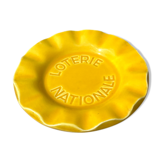 Empty cup ceramic pocket St Clément yellow National Lottery vintage 60s
