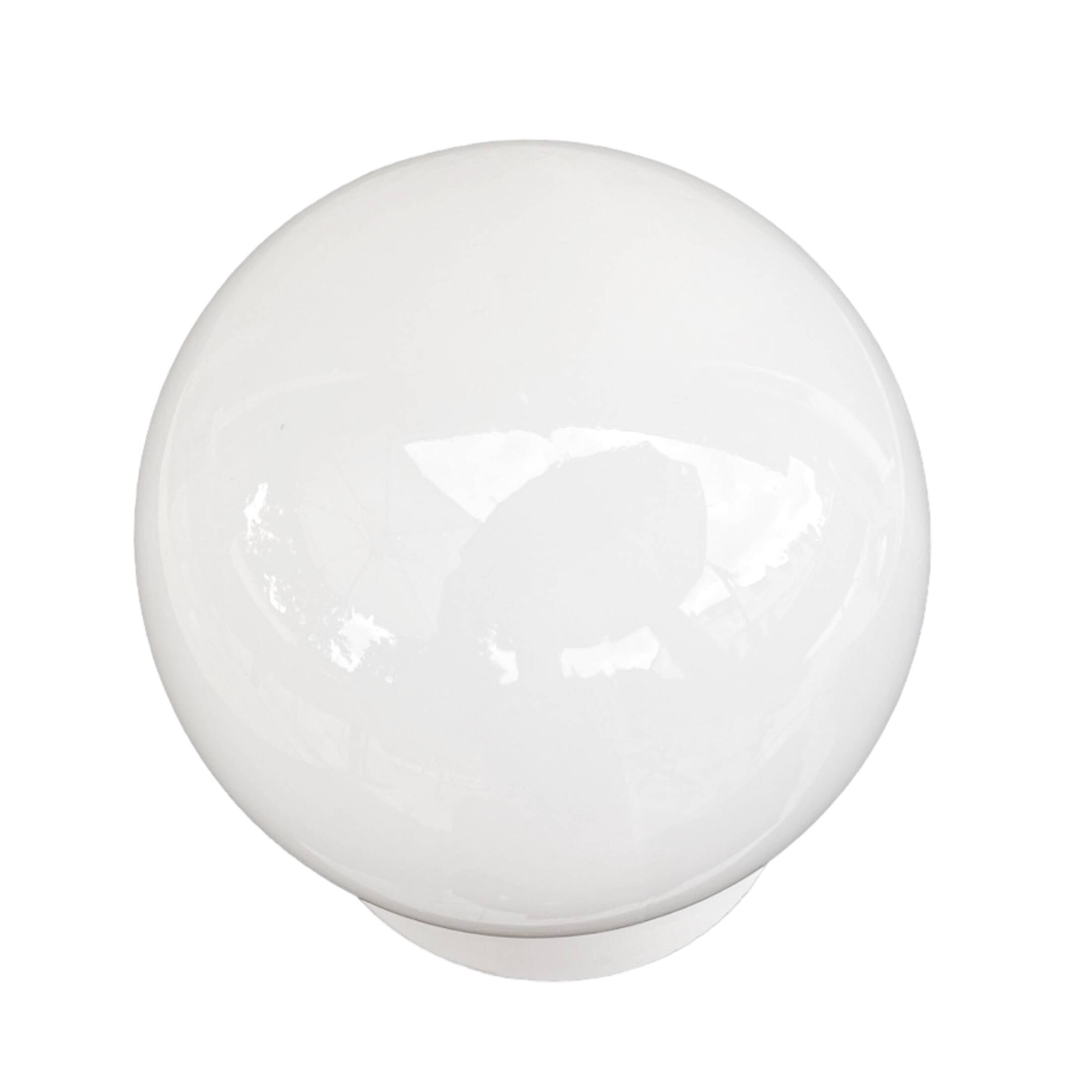 White spherical wall lamp, Elektrosvit Nové Zámky, Czechoslovakia, 1960s.