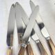 Set of 6 vintage horn table knives