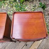 Pair of Louis XV bedside tables in cherry wood.