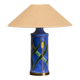 'Reed' table lamp in pottery and brass, mid-century style, 1960.