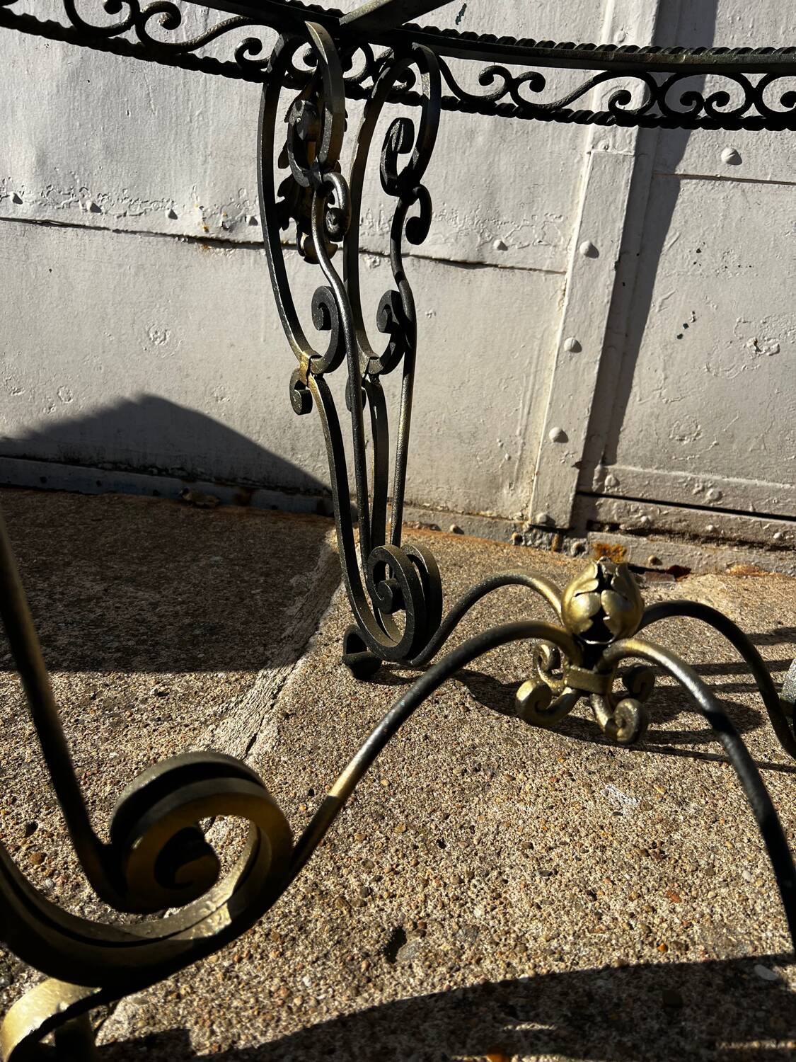 Wrought iron coffee table