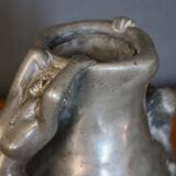 Sculptural bronze vase by Jean-Garnier