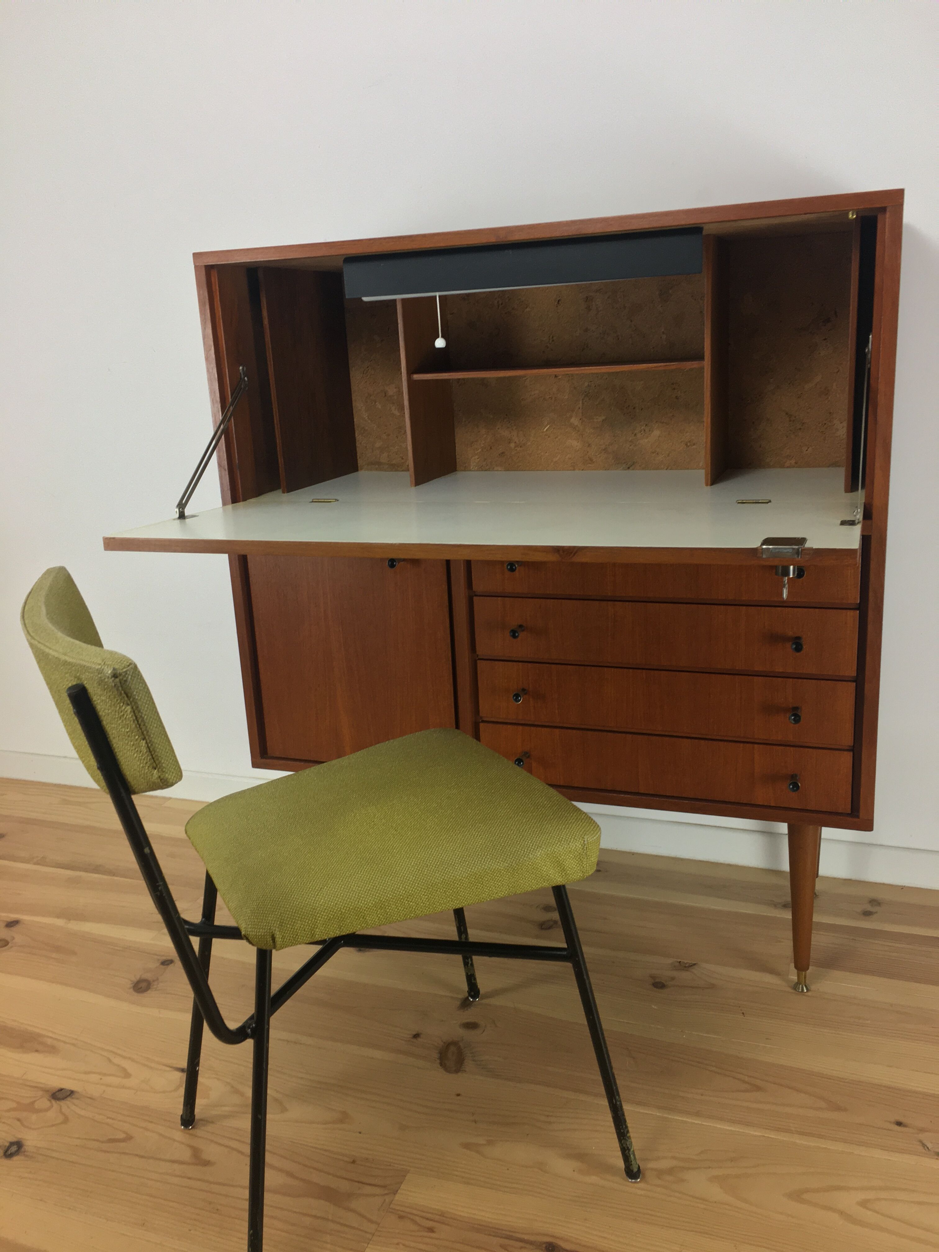Secrétaire scandinave MDK teck