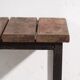 Vintage industrial stool made of pine wood and iron – Central Europe, circa 1950