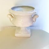 White ceramic medici-shaped planter