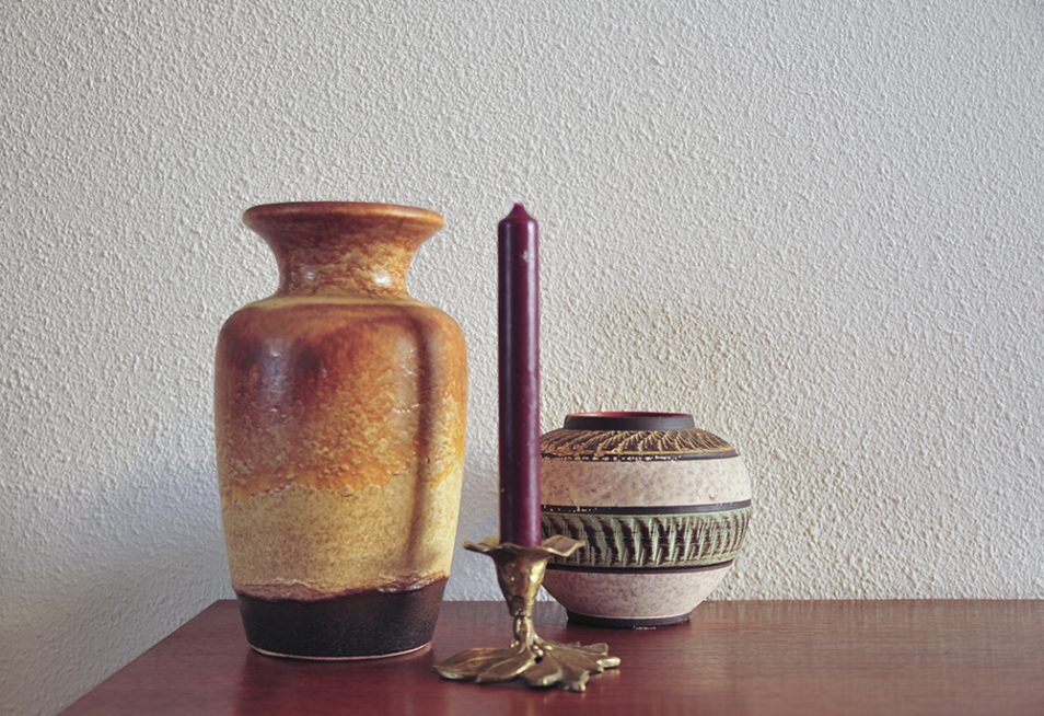 Vintage brown West German vase Scheurich.
