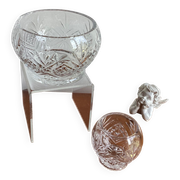 Set of 2 thick crystal candy cups