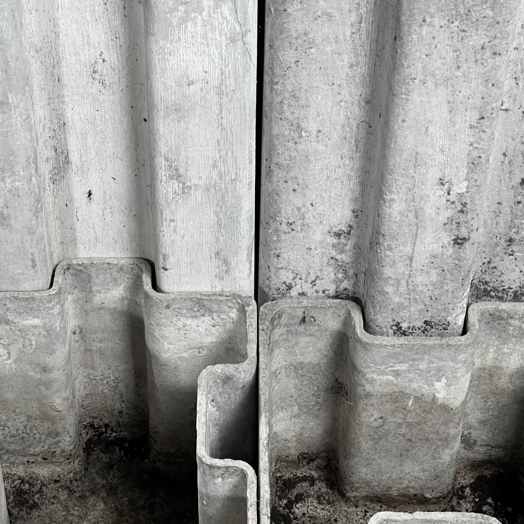 Set of 4 puzzle planters Switzerland 1950s