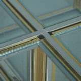 Brass and chrome coffee table with four nesting tables 1970