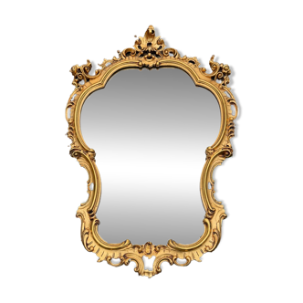 Rococo mirror in gilded wood
