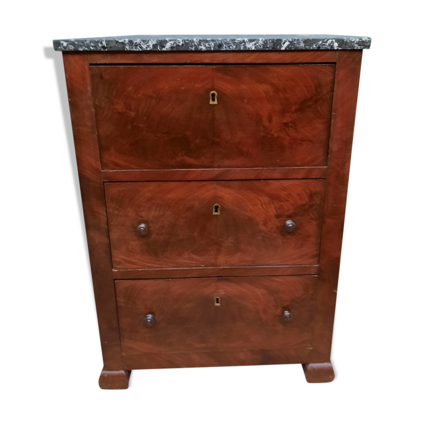 Mahogany stocking secretary louis philippe