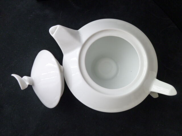 White porcelain teapot