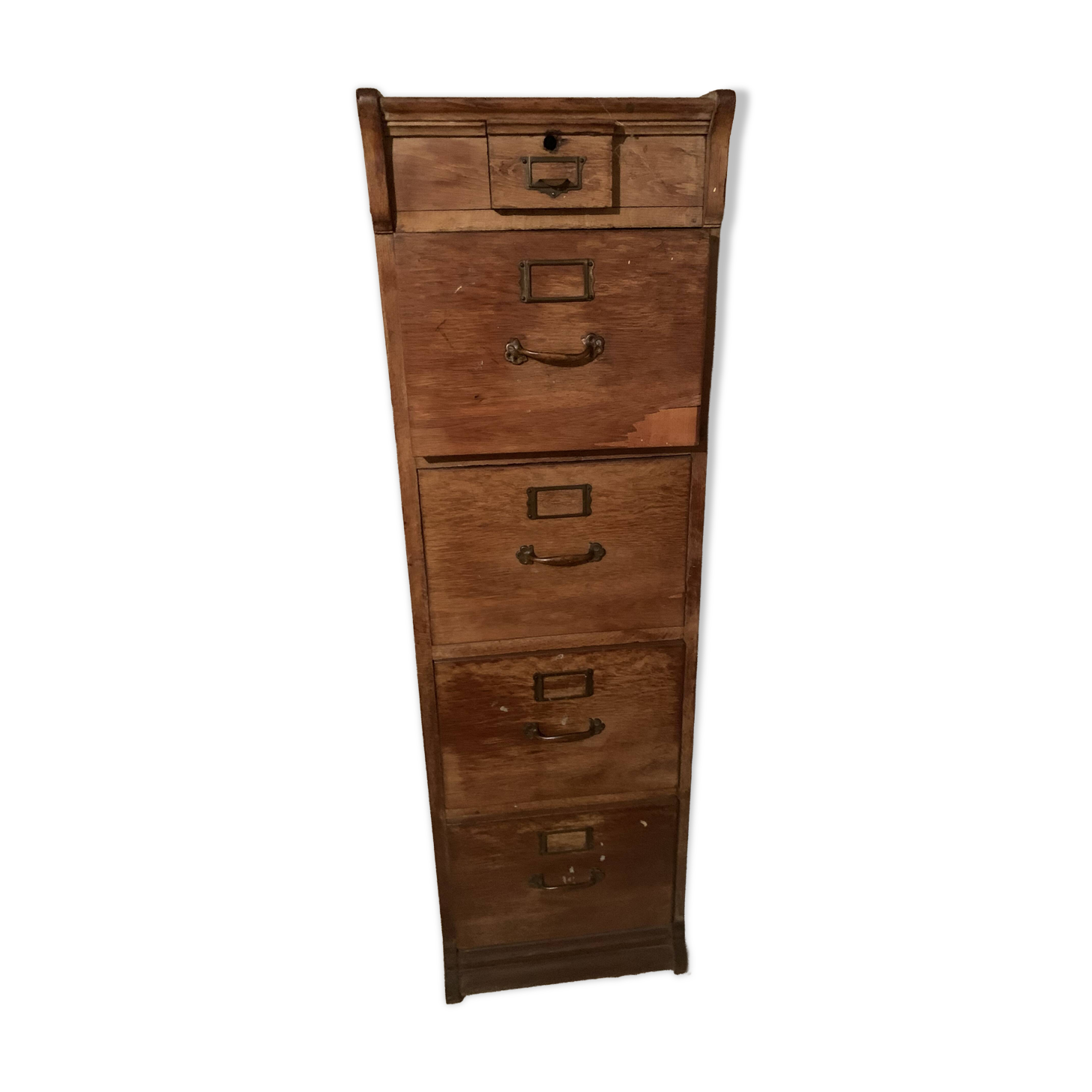 Cabinet de classement antique en bois massif