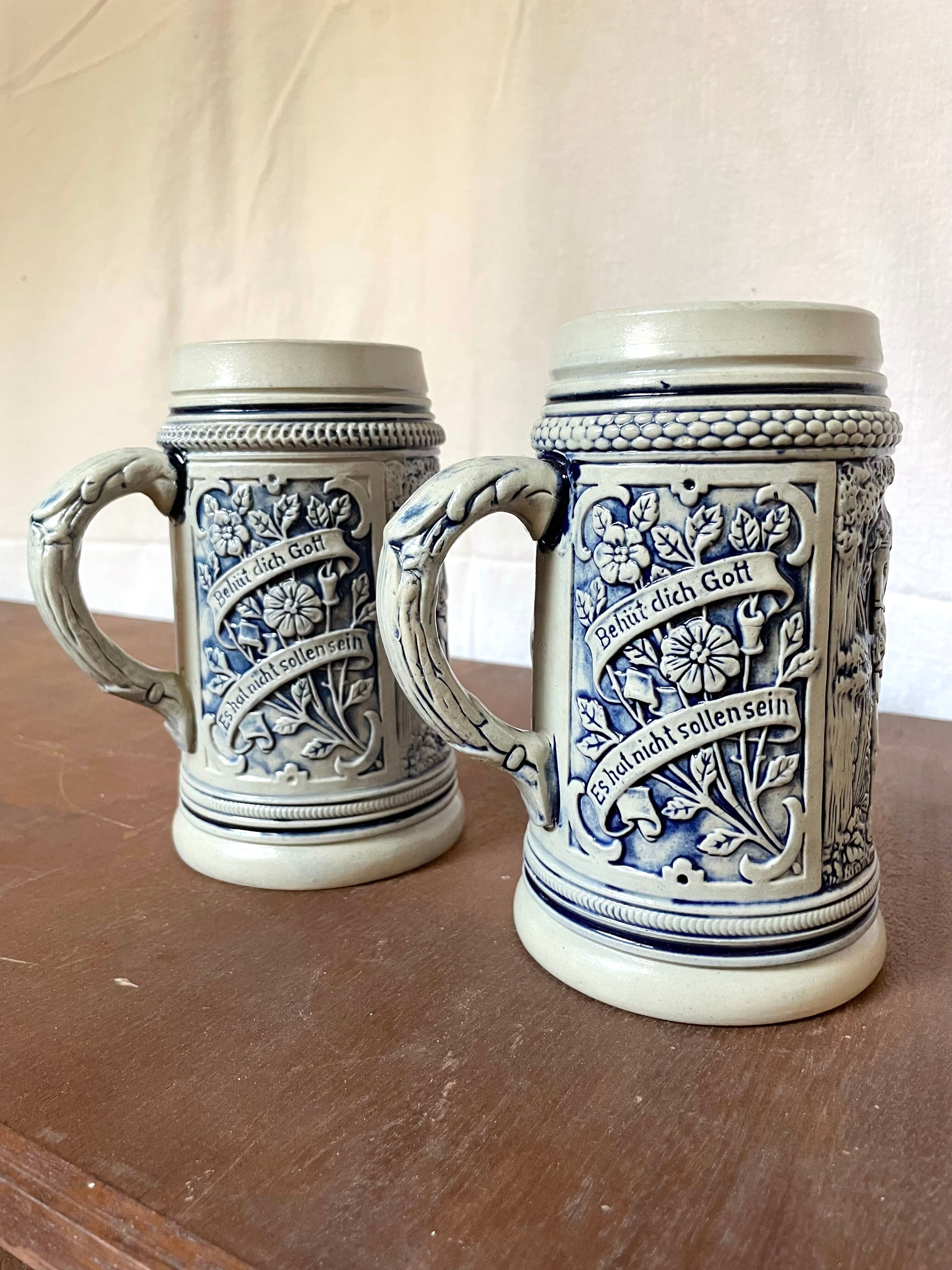 Western-germany sandstone beer mugs 1894